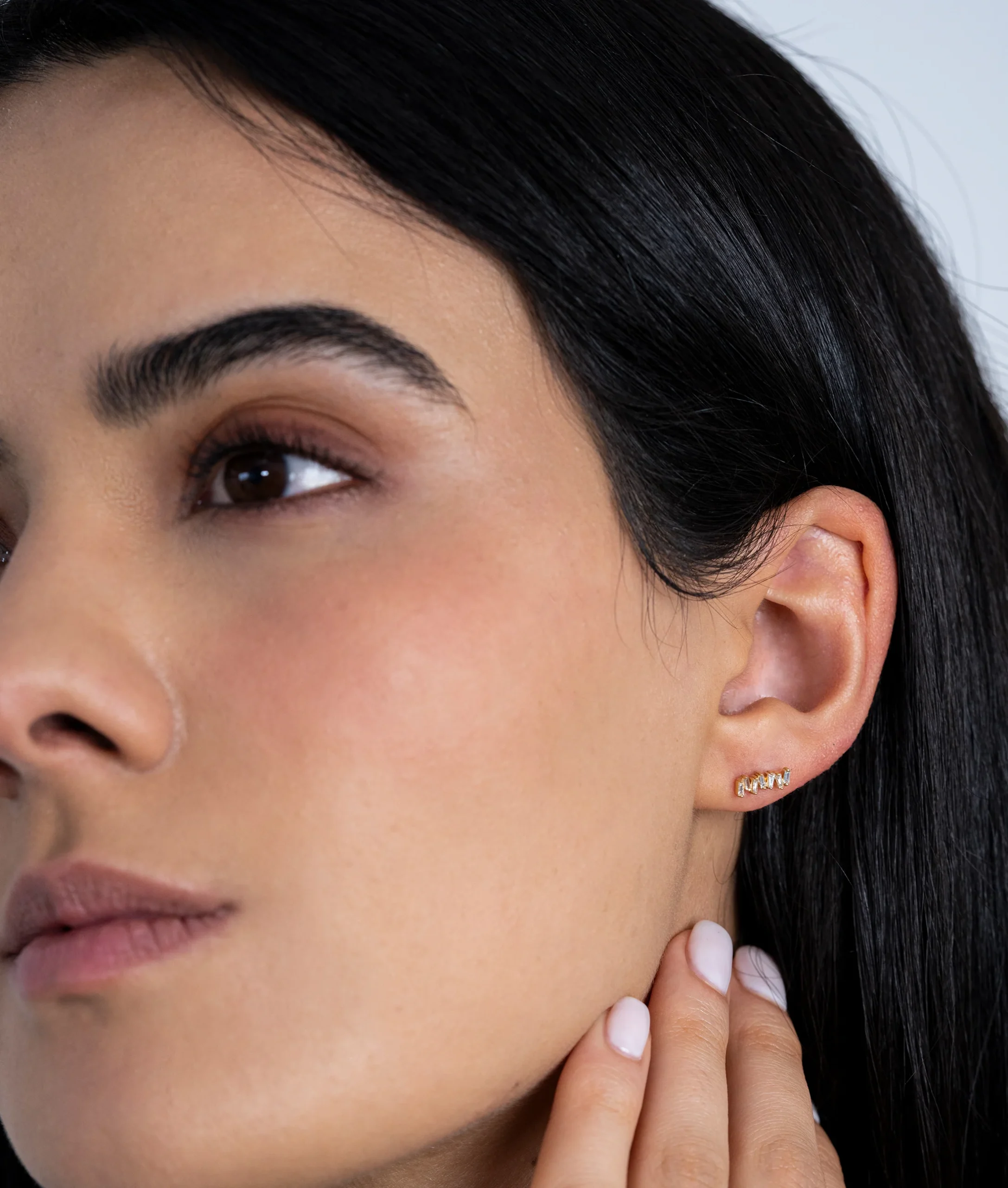 Baguette Diamond Studs - Image 4