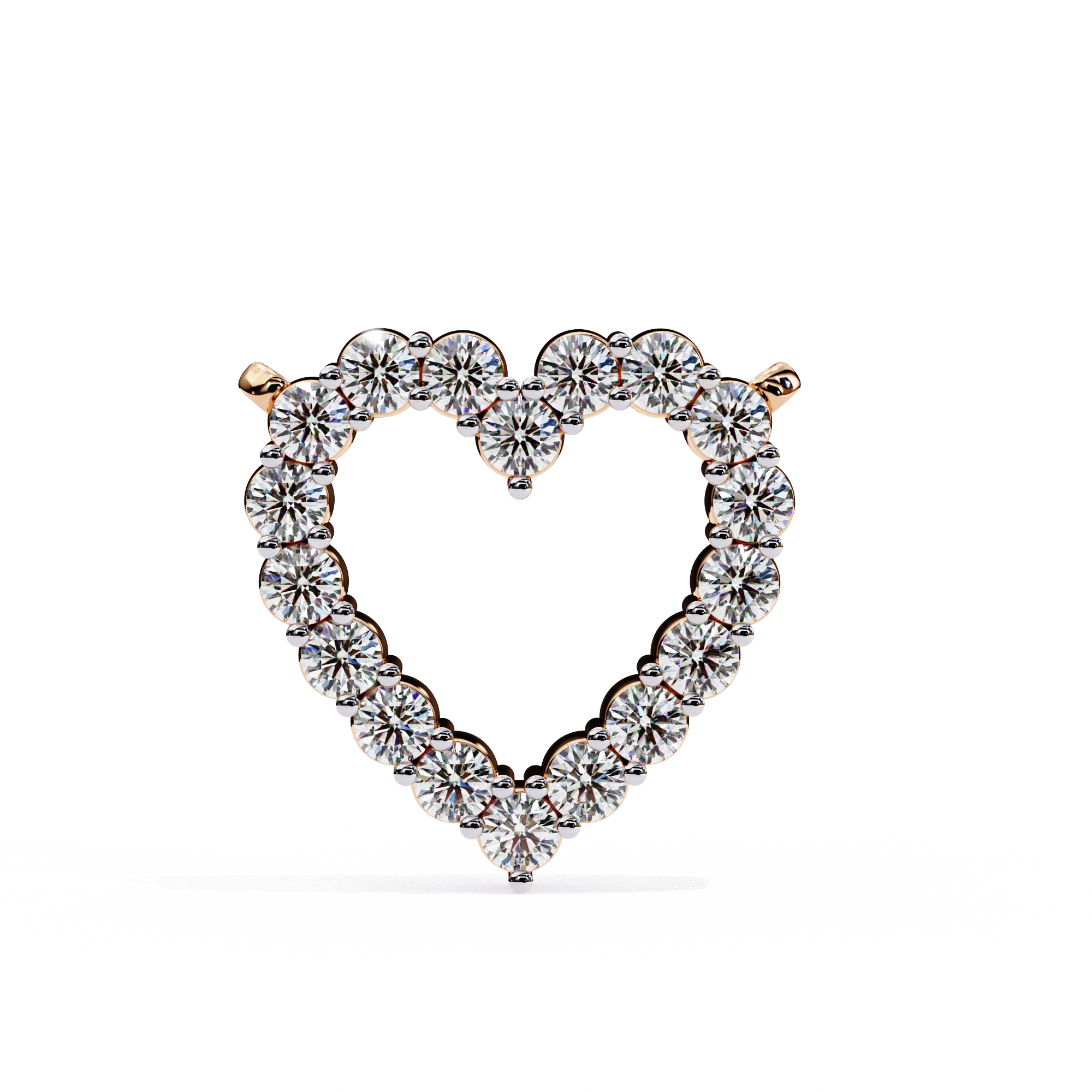 Diamond Halo Heart Pendant - Image 4