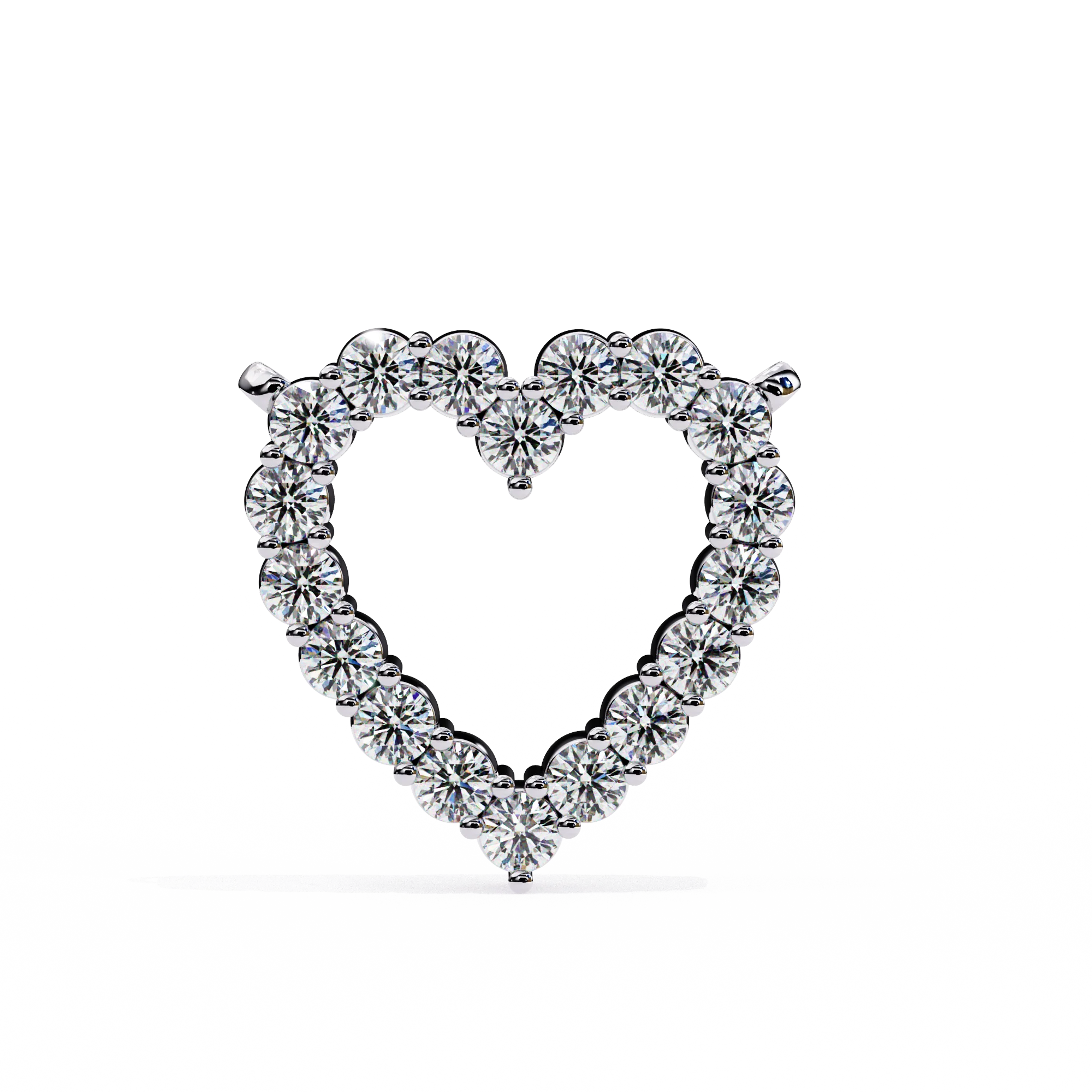 Diamond Halo Heart Pendant - Image 3