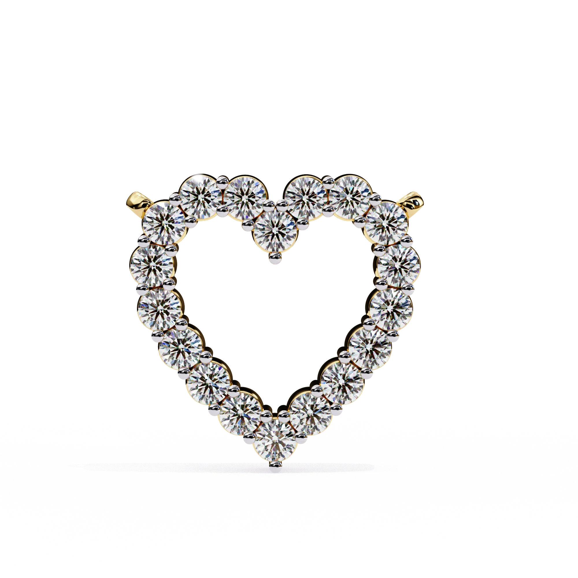 Diamond Halo Heart Pendant - Image 2