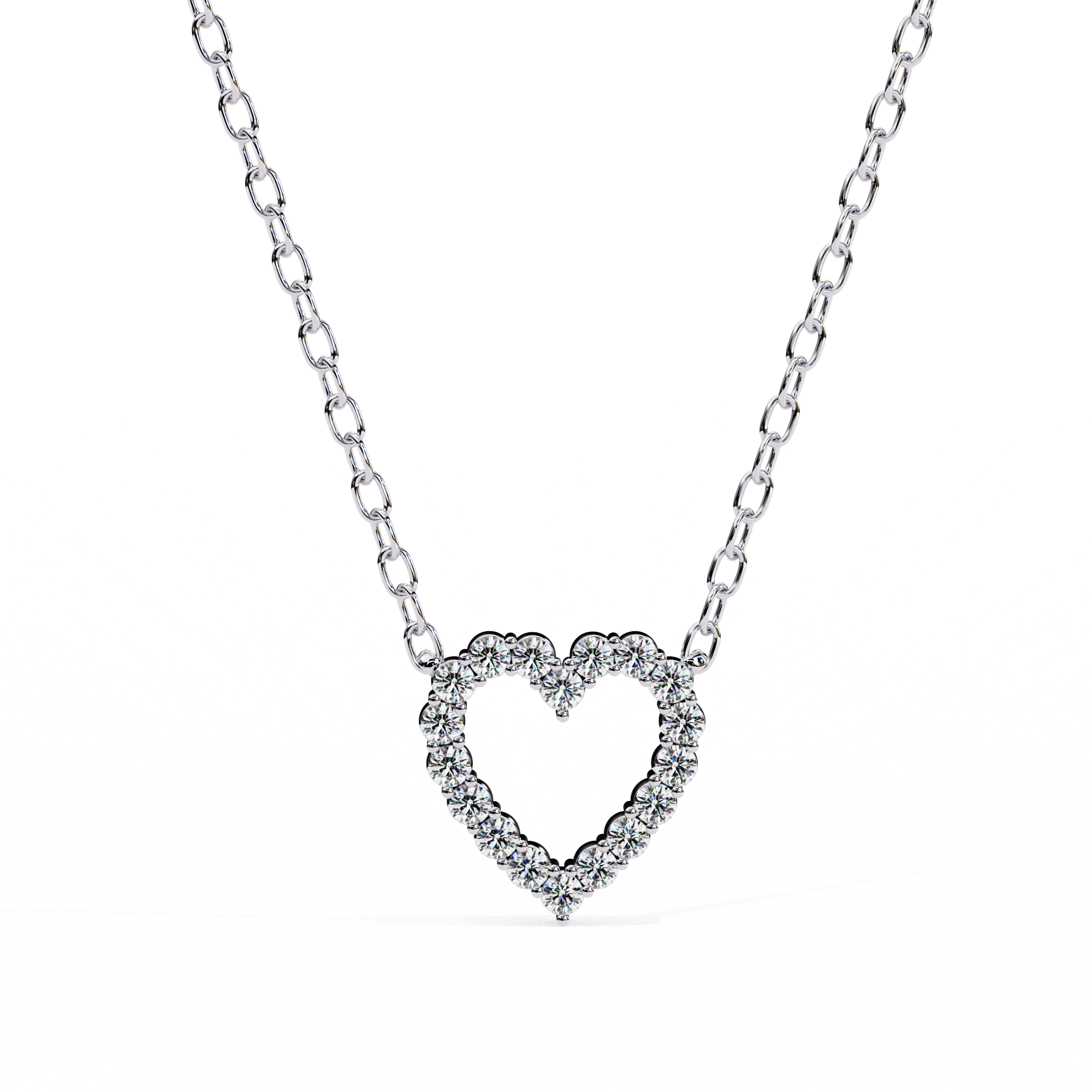 Diamond Halo Heart Pendant