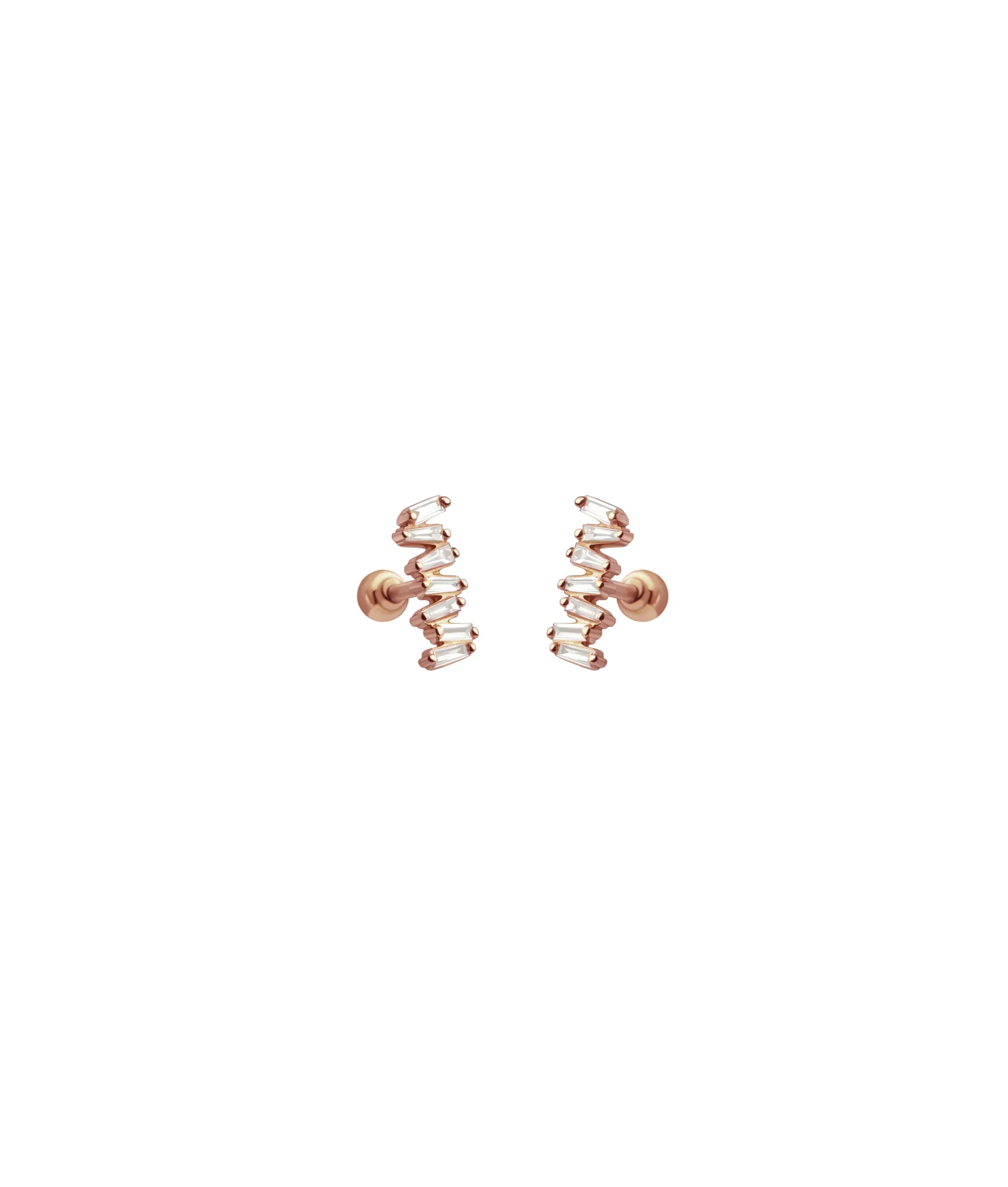 Baguette Diamond Studs - Image 3