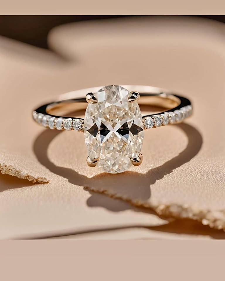 3.5 Oval Diamond Engagement Ring